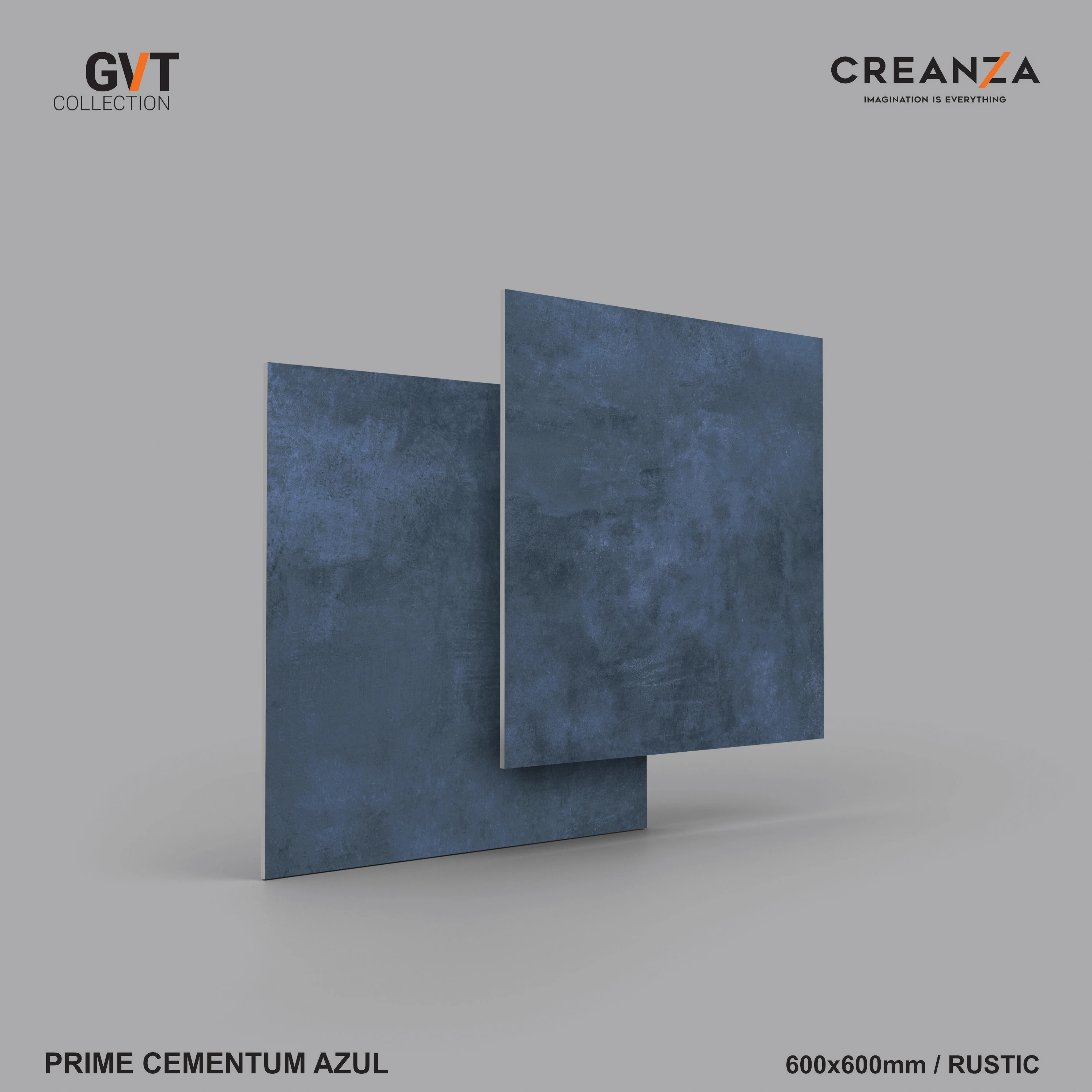  Синяя керамическая фарфоровая плитка для спальни и ванной комнаты напольная с деревенской поверхностью 600x600 мм