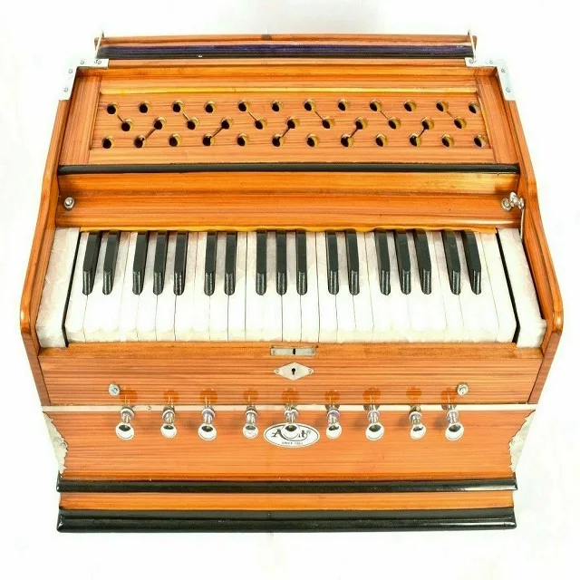 Professional High Quality Harmonium 9 Stopper Baja With Coupler Kapler Bass Male Musical Instrument Harmonium High Class Sound