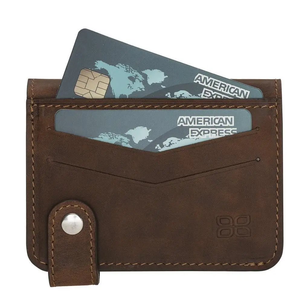 OSCAR Genuine Leather Handmade Card Holder Wallet with RFID Protection and Color Optional