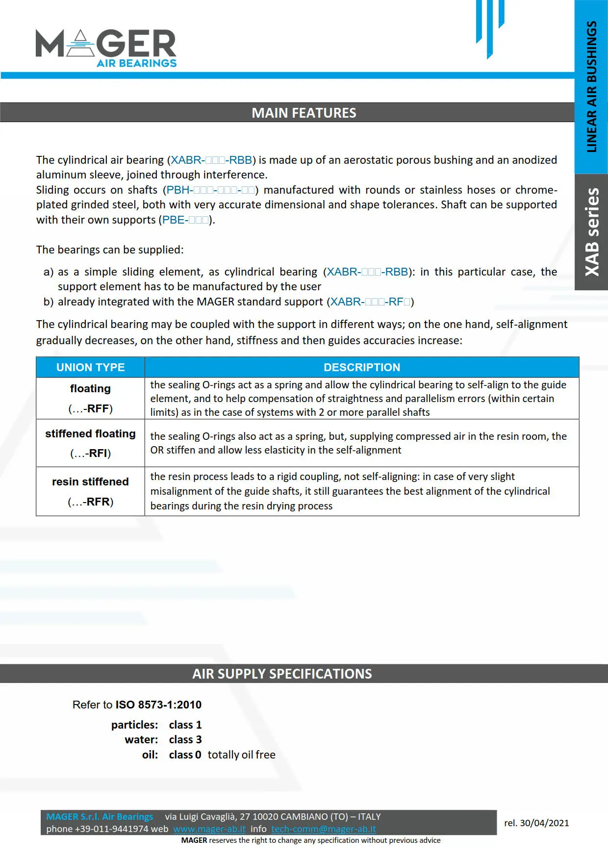 BEST SELL TOP QUALITY MADE IN ITALY GRAPHITE AIR BUSHING DIAM.13 RADIAL LOAD 38N FOR SEMICONDUCTOR  INDUSTRY