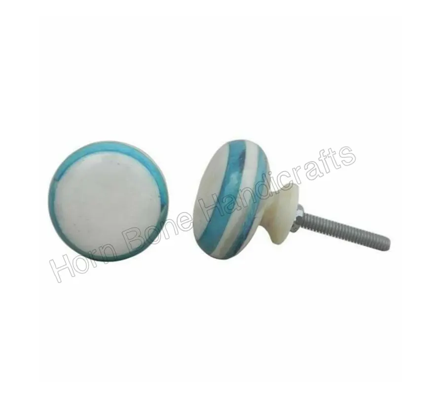 High Quality Round Bone Vintage Door Knob Bone Inlay Drawer Knob Lock or Home And Hotels Bone Inlay Round Cupboard Knob