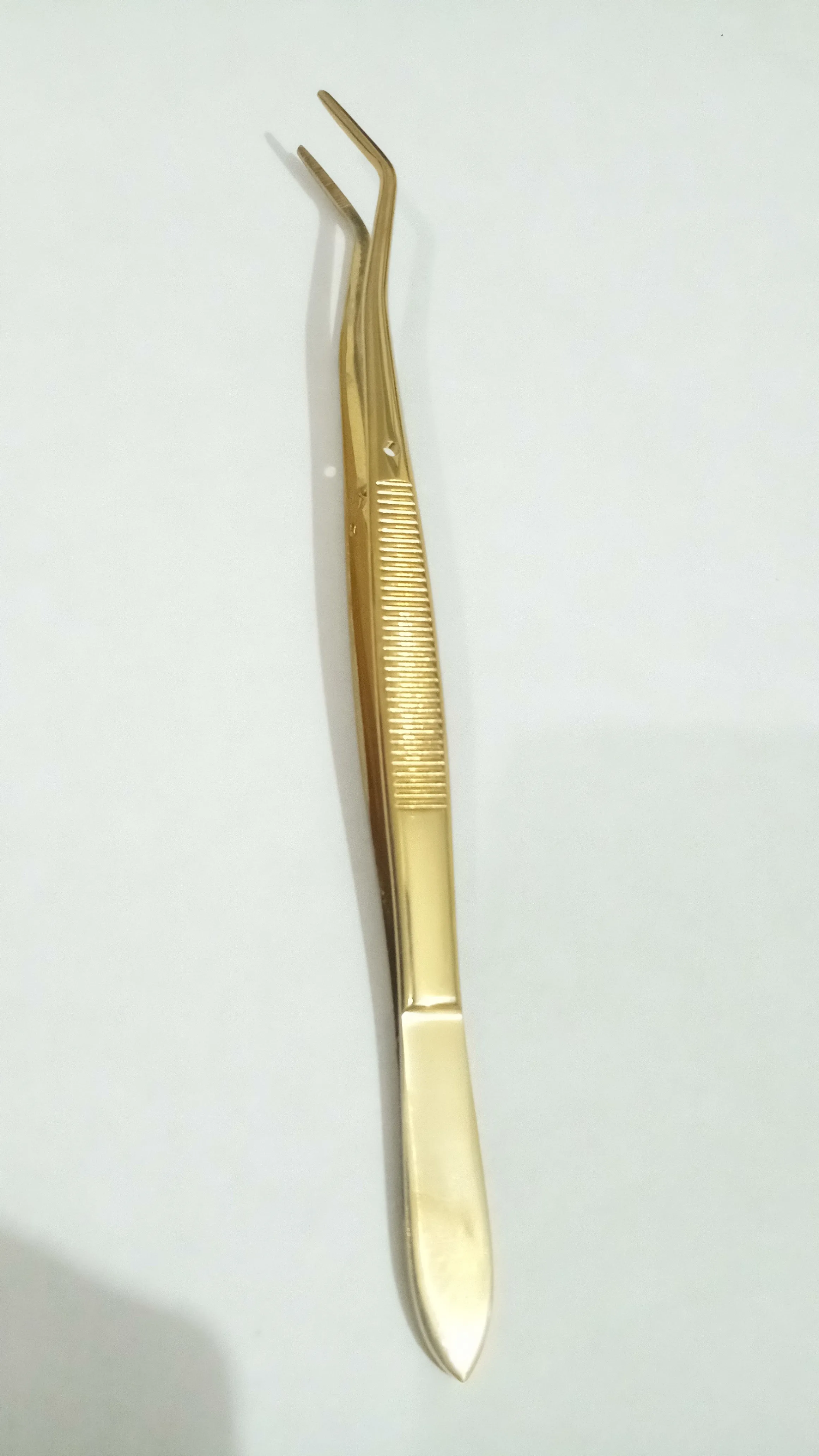 dental examination kit 3 pcs golden plasma coated hygiene tweezer hollow handle mirror hollow handle explorer