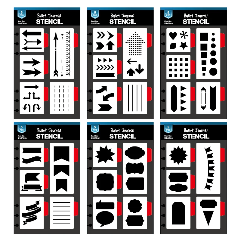 Новый стильный многослойный клейкий трафарет для планировщика