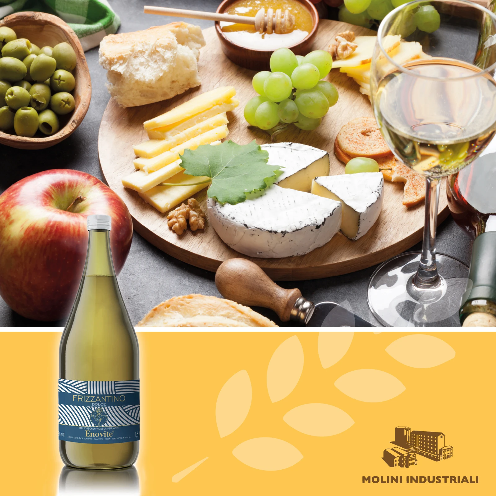 
ENOVITE SPARKLING SWEET WHITE WINE MADE IN ITALY EMILIA IGP- 1,5L 