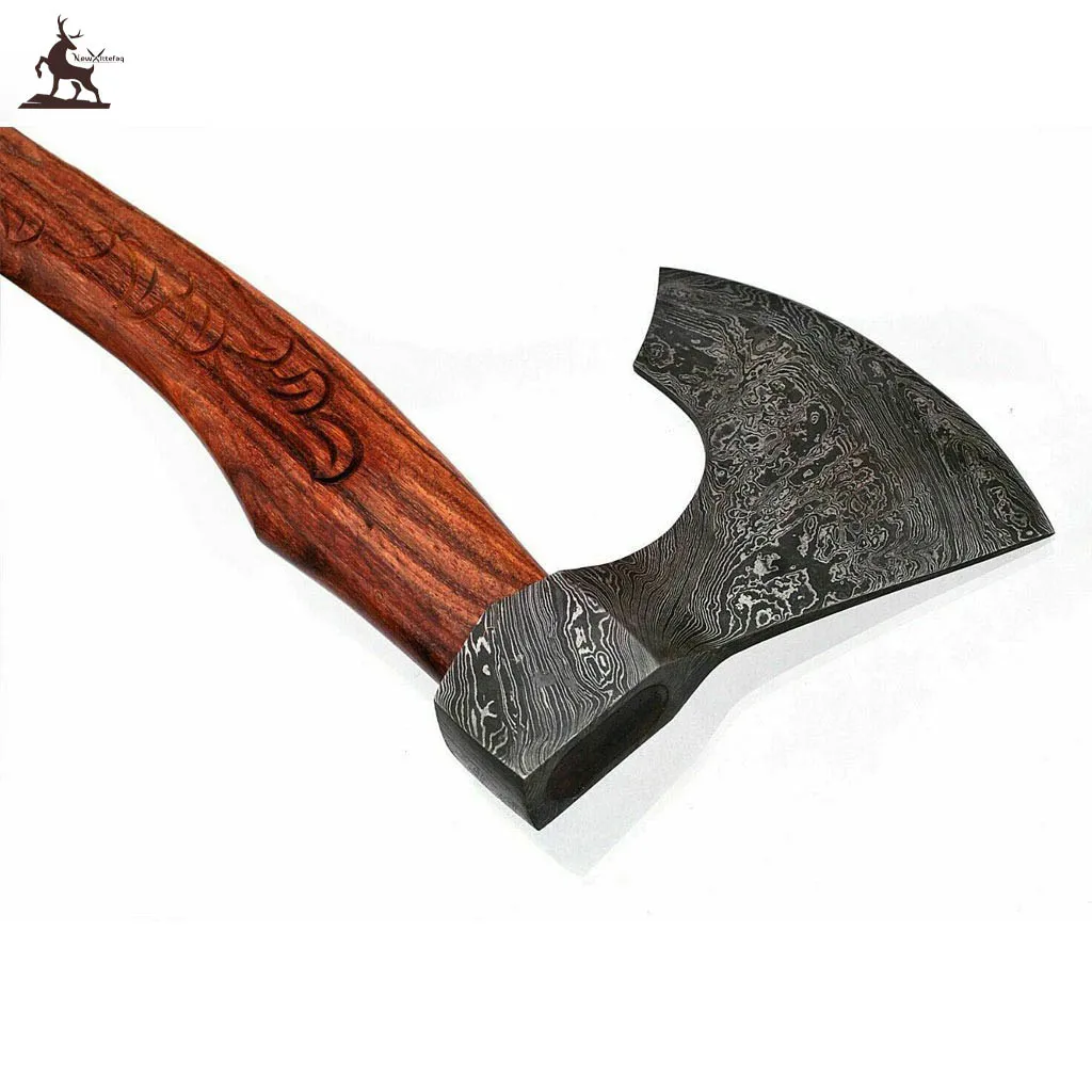 Тактический Топор Ручной работы из дамасской стали, топор викингов