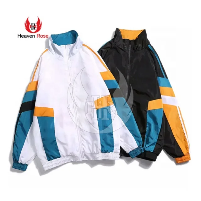 Black And White Windbreaker Jacket Men Green Wind Breaker Jackets Custom Made OEM Service