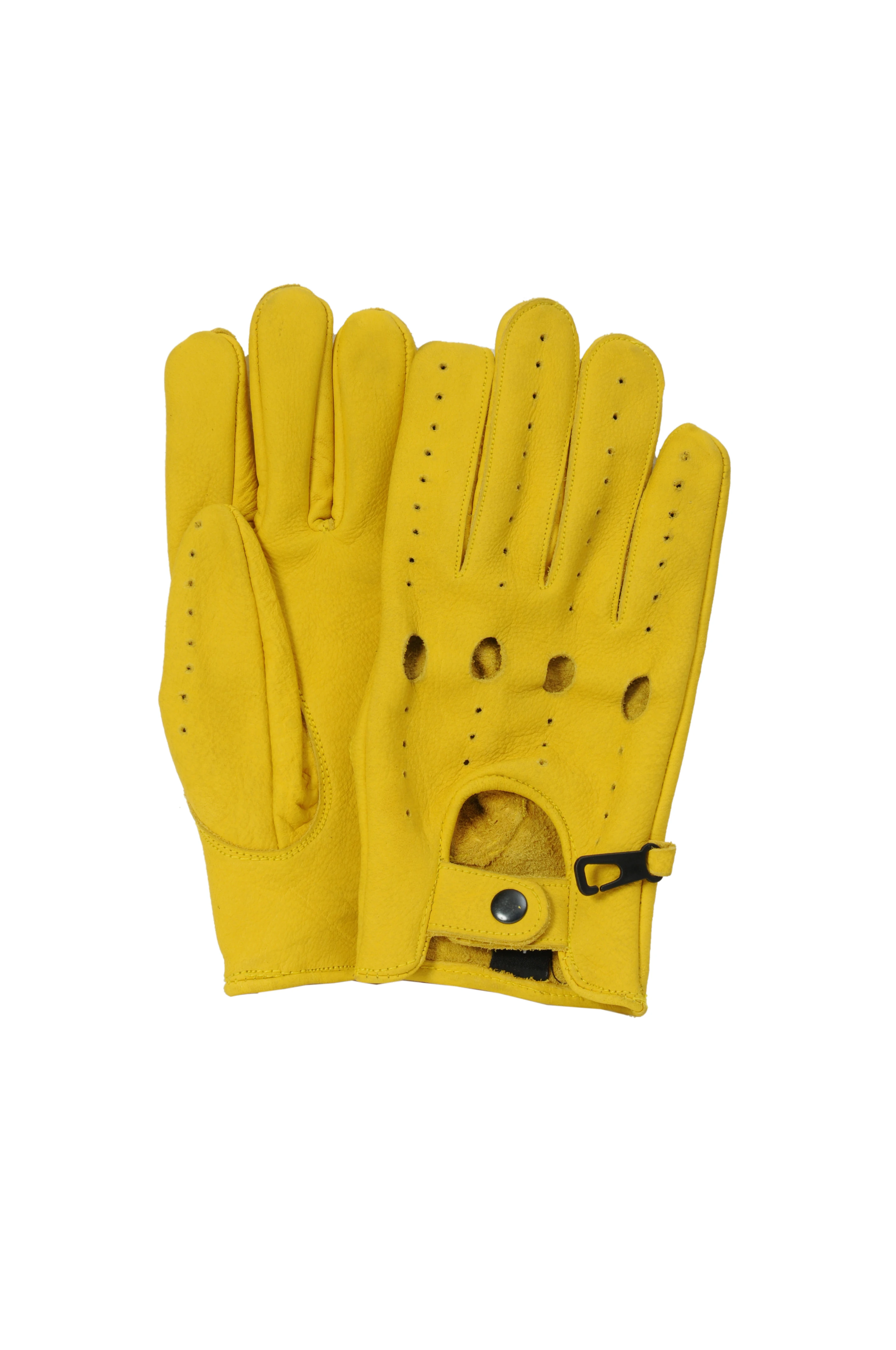 Genuine Leather Full Fingers Reverse Stitched Anti Slip Firm Grip Breathable TouchScreen Driving Gloves