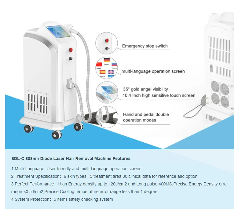 Class I Metal Electricity 808nm Laser Hair Removal Diode Machine for Sale with Plasmap
