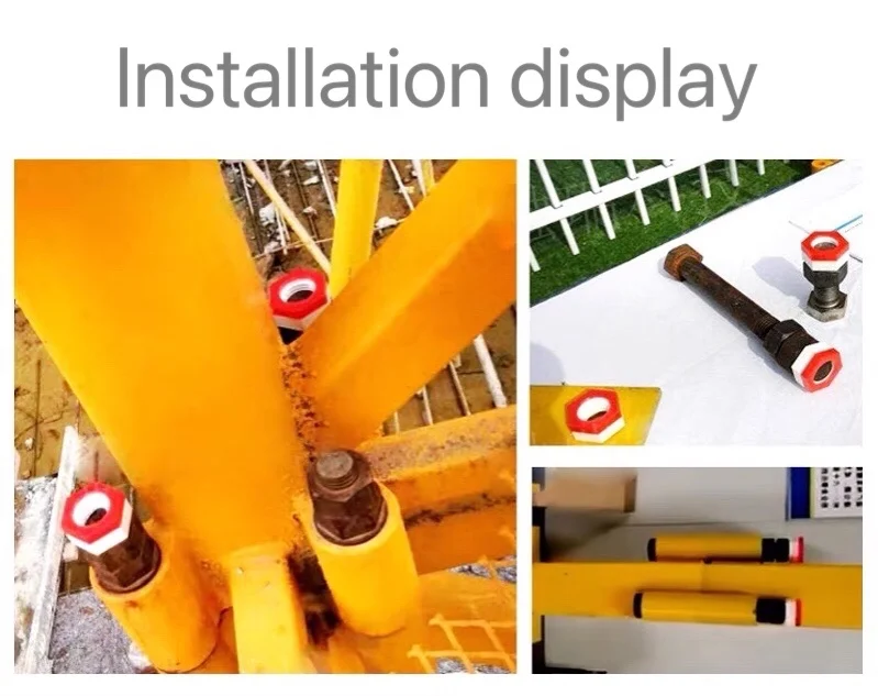 Tower crane bolt intelligent warning nut tower crane M24M30M36 standard section alarm anti-loosening luminous nut
