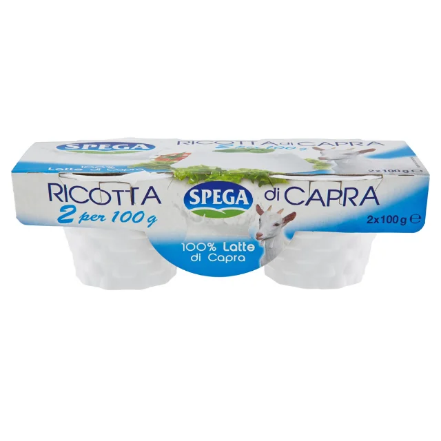  Итальянское качественное производство охлажденной свежей сырой козы ricotta 100gr x 2 мягкая и кремовая