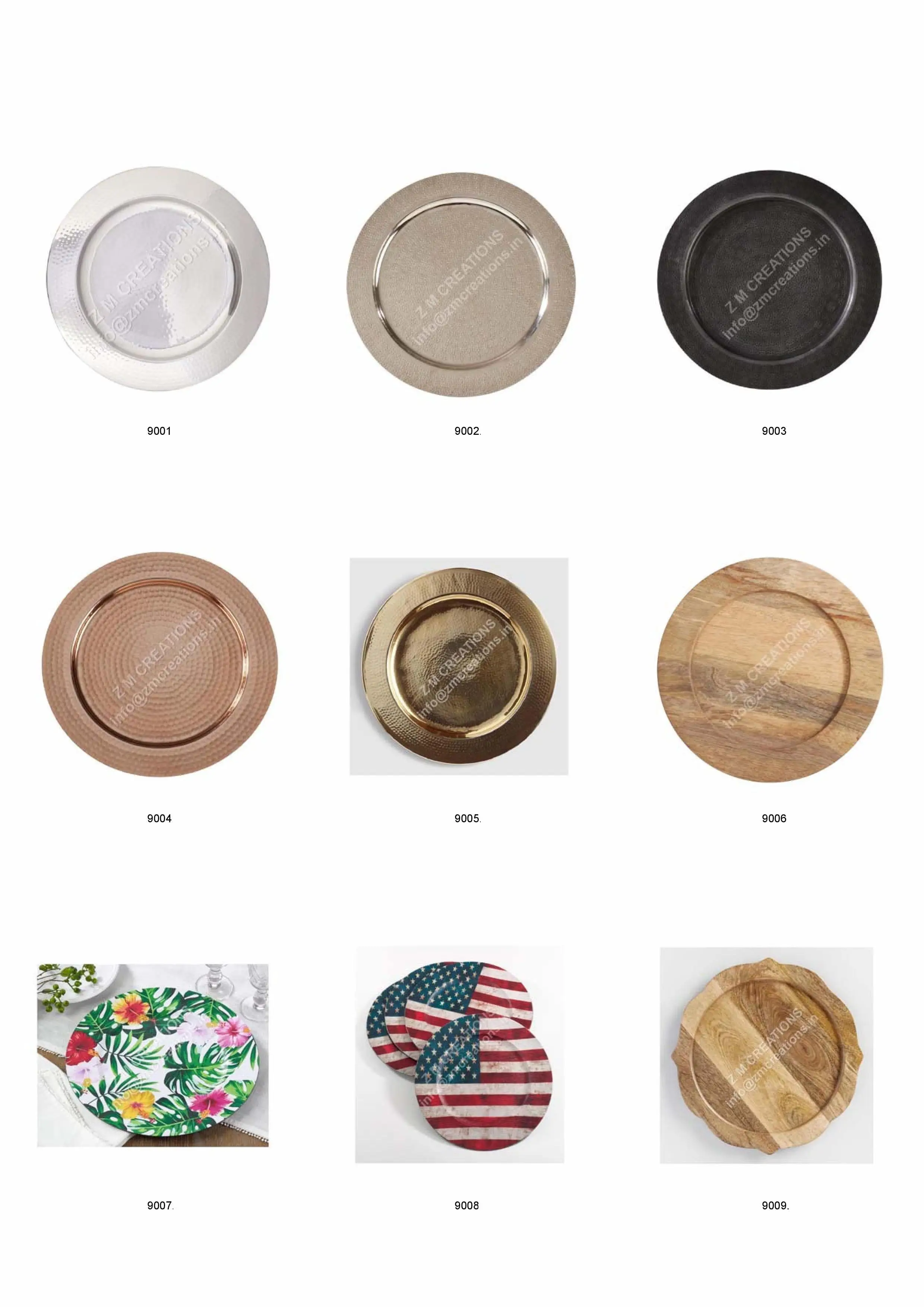 Wholesale 13 Inch Gold Charger Plates Custom Logo Design Ceramic round Dinner Tray for Home Use Metal Wedding Charger Dish Set