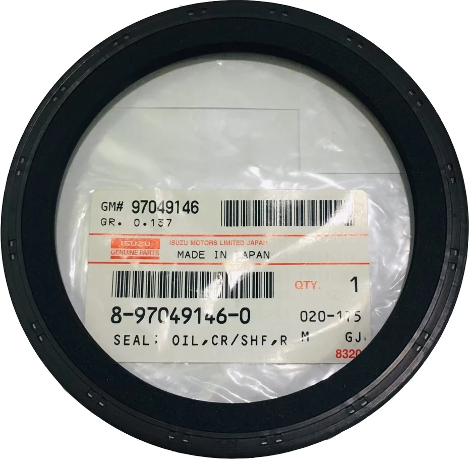 SEAL : OIL,CR/SHF/R REAR CRANKSHAFTS FOR ISUZU TFR , UCS , UBS , NHR  YEARS 1989-1997 ISUZU GENUINE PART NUMBER (8-97049146-0)