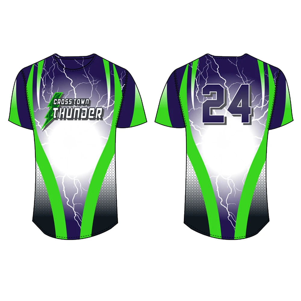 Unisex Custom Logo Baseball Jersey Soft Polyester Sportswear Shirts Printed with Softball Usage Sublimation Blank Jersey