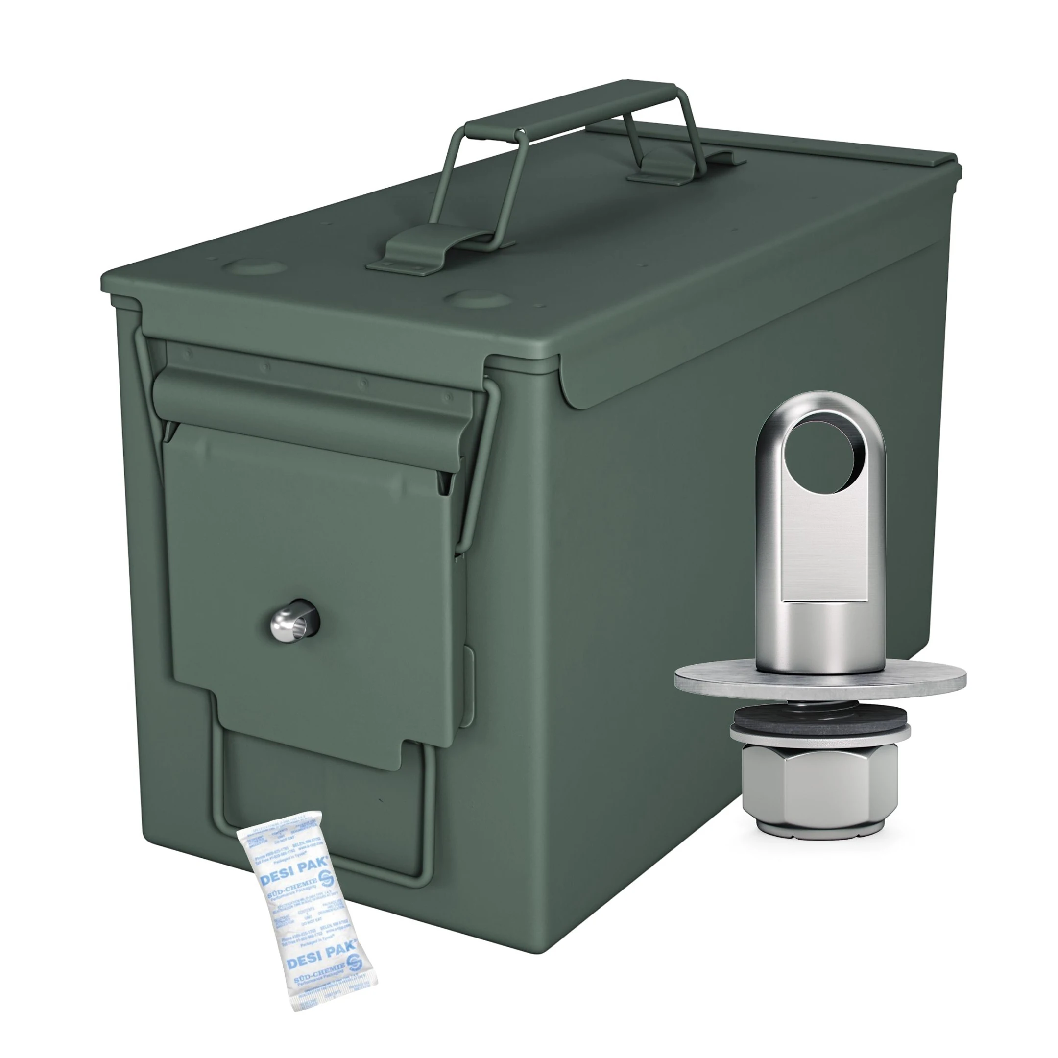 
100% SATISFACTION GUARANTEE OD Green Locking 50 Cal Steel Milspec M2A1 Ammo Can by Solid Tactical 