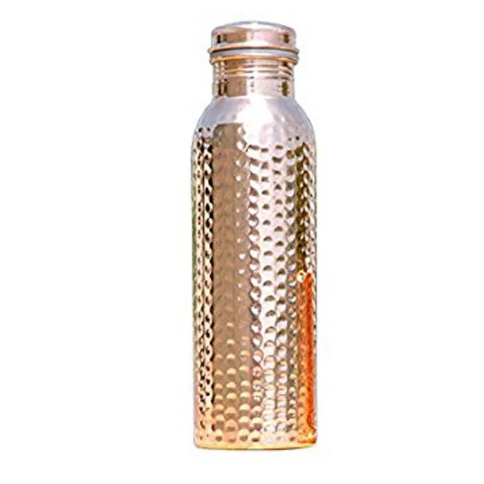 
Hammered Copper Gifts 20-21 Water Bottle Hot Selling Ayurveda Benefited Drinking Bottle Plain Printed Hammered Copper Bottle 