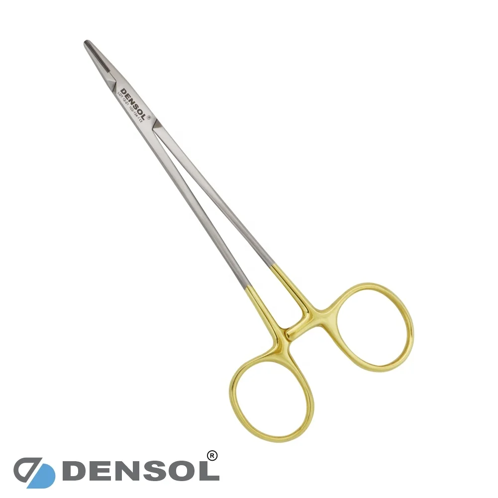 Customized Needle Holder Forceps Crile Wood Needle Holder TC Black Coated 15.5 cm Surgical Dental Instruments Tool Hot Selling