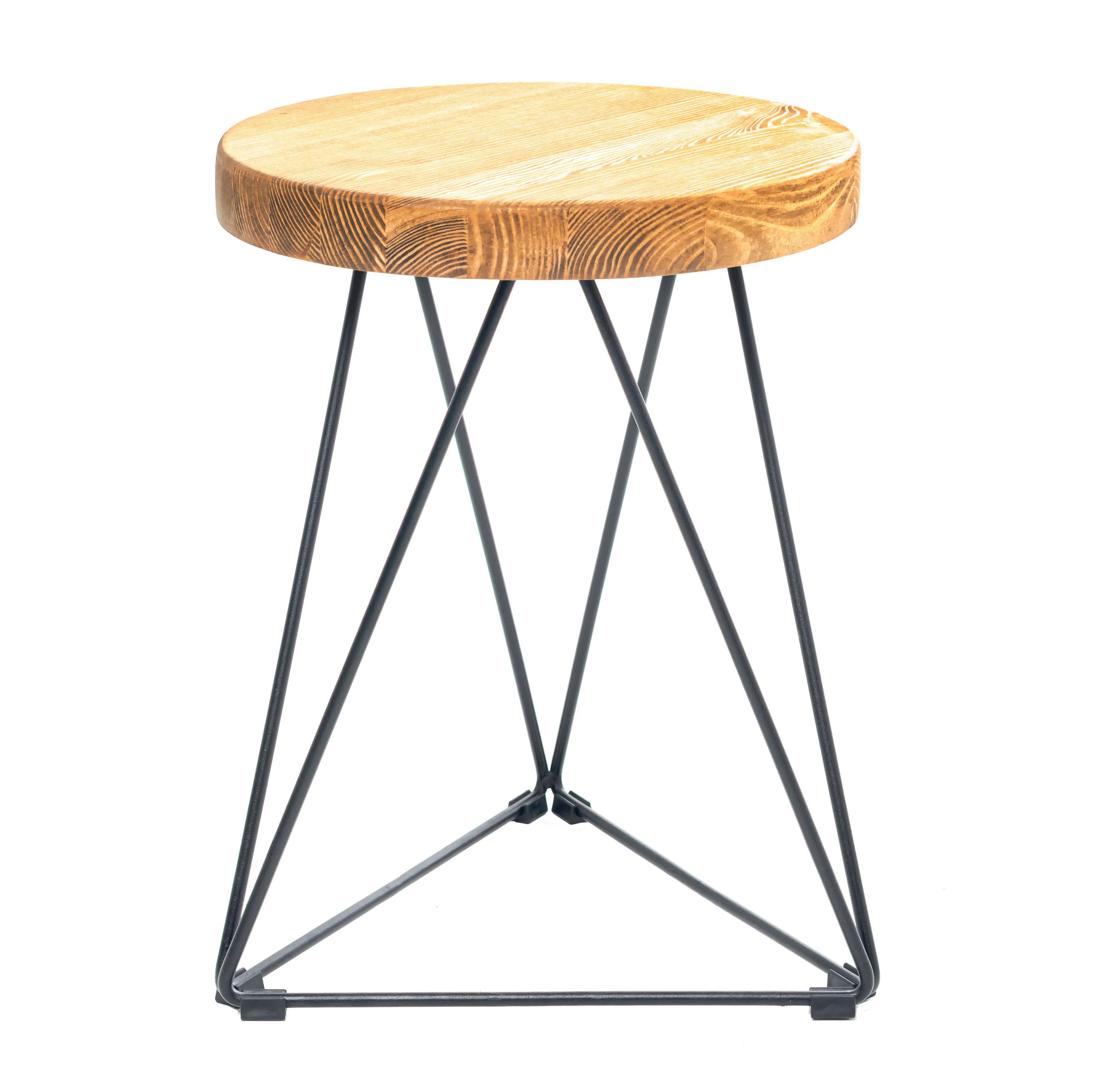 Modern Bar Stool Metal Wire and Wood Commercial Bar Furniture Hotel and Home Chair