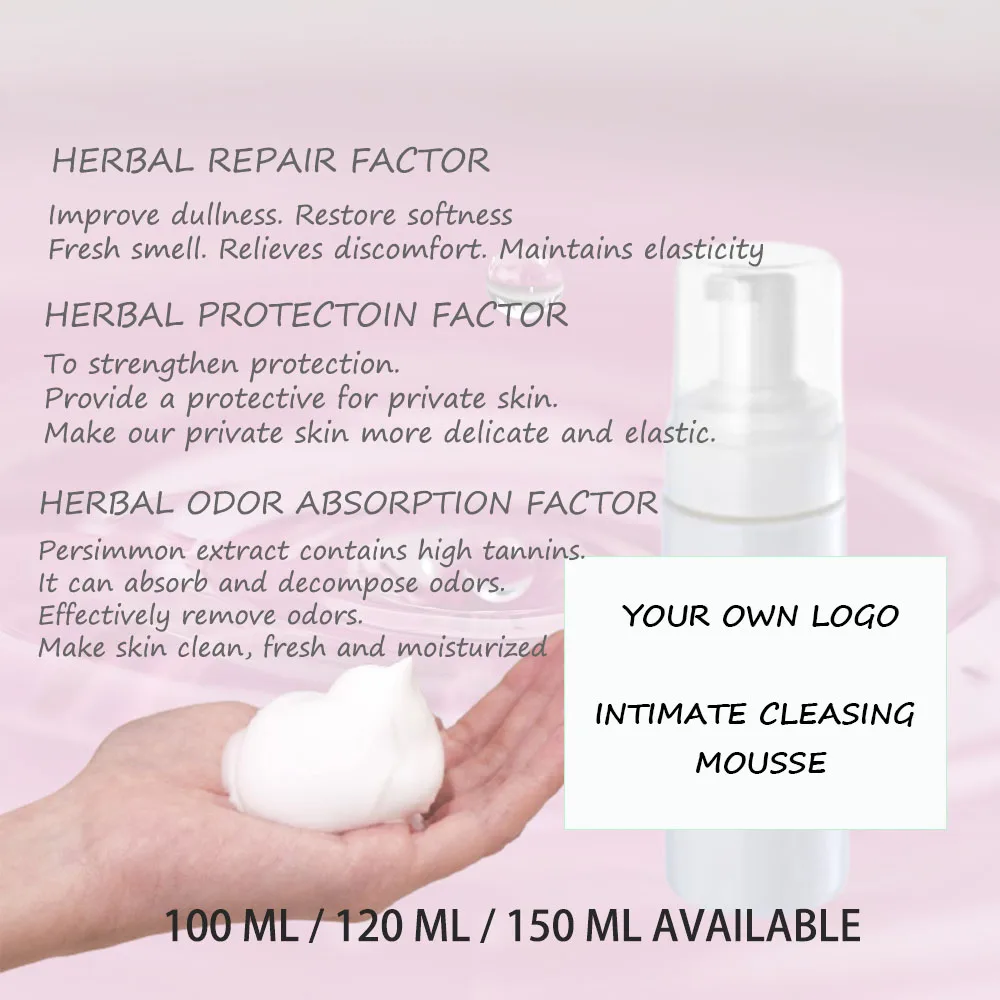 Natural Herbal Feminine Vaginal Wash Female Hygiene Vagina Genital Foam Cleansing Soap with Oriental Ingredients