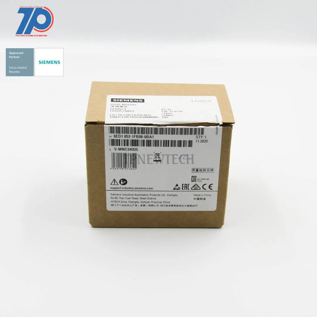 Программируемый логический контроллер 6ED1052-1FB08-0BA1 с логотипом Siemens 12 до 24 В постоянного тока программируемый