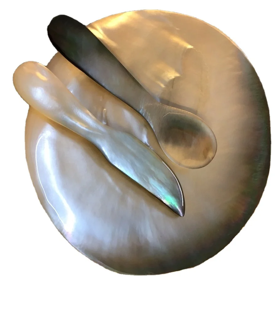 BLACK Pearl Plate , Mother Of Pearl Plate, Caviar Mop Dish from Vietcrafts