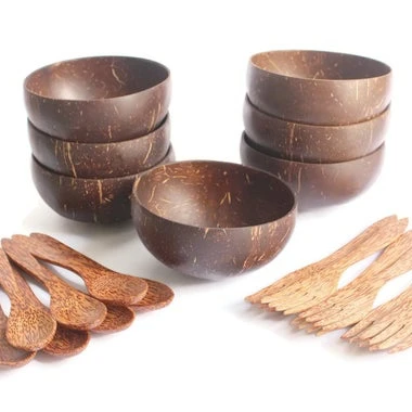 Natural Coconut Spoon Coconut Fork Coconut Flatware for Kitchen Made use in Vietnam