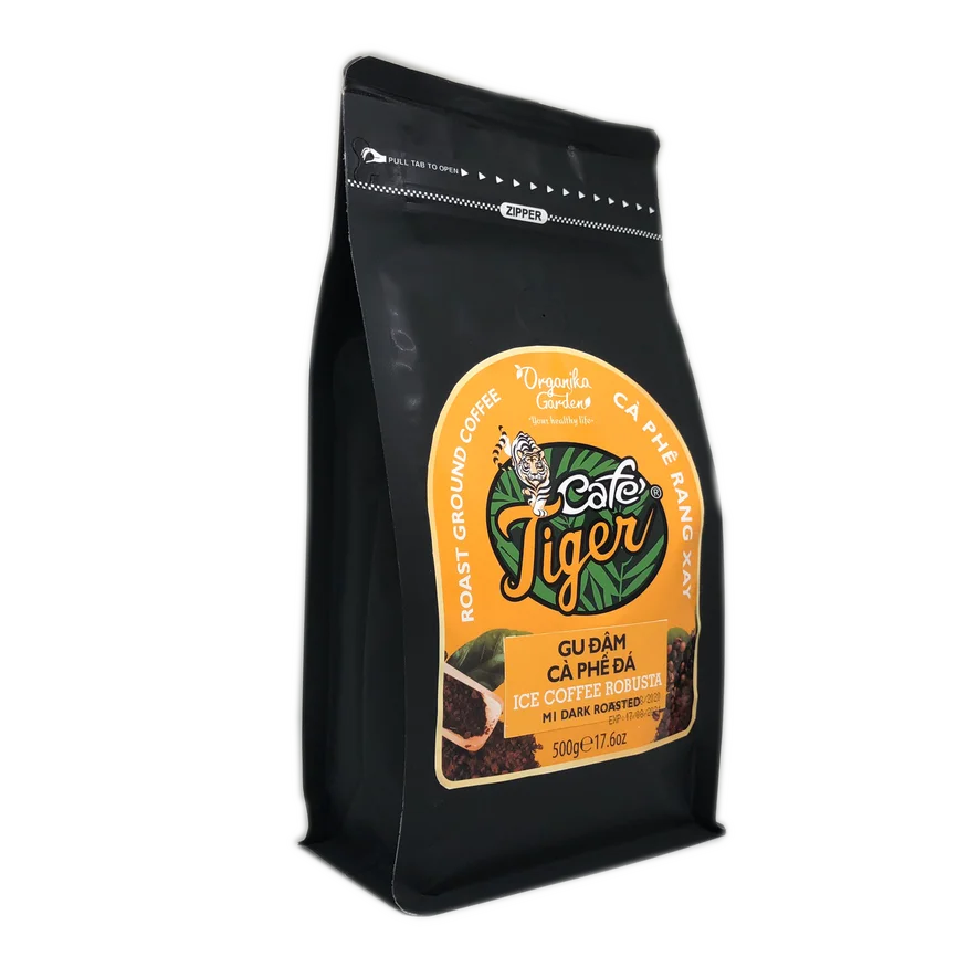 Wholesale BITTER 500GR Coffee CAFE TIGER - ICE COFFEE ROBUSTA - MI DARK ROASTED - ROAST AND GROUND from Vietnam