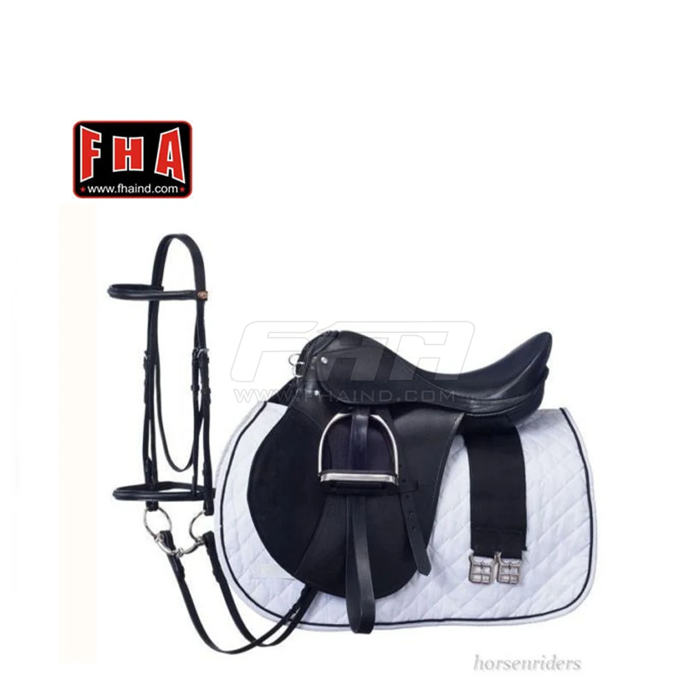 New  Horse Jumping Saddle Set leather horse saddle Horse Riding & Polo Saddle Set