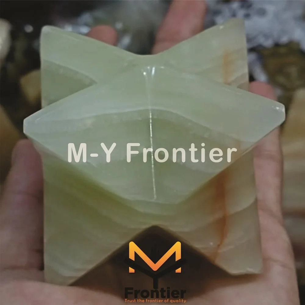 High Quality Natural Onyx Handmade Merkaba Showpieces Polished OEM Gemstone Healing Crystal Craft from Pakistan.