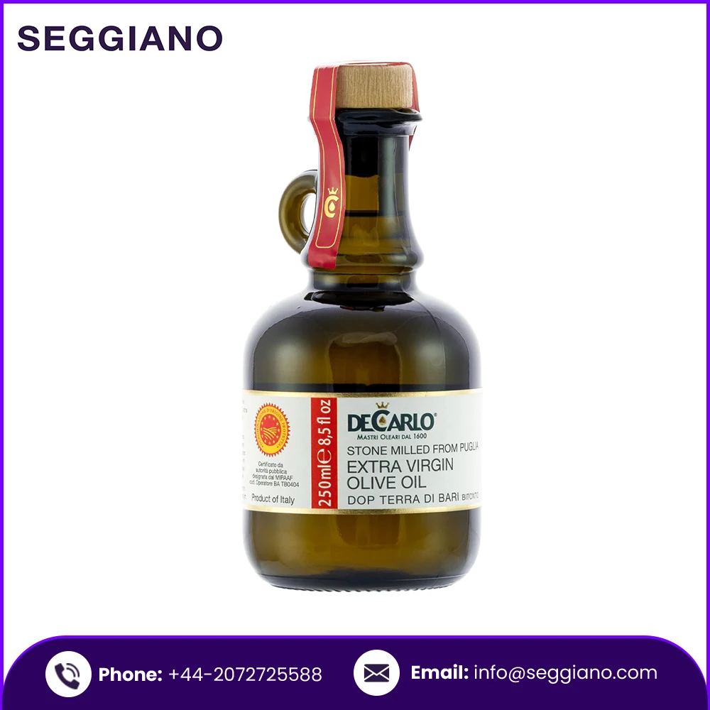 100% Pure Natural Premium Quality De Carlo Puglian Terra di Bari Extra Virgin Olive Oil 250ml