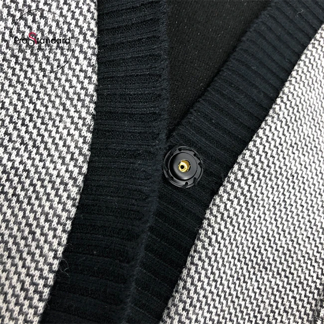 Women Elegant Ribbed Hem Gray Tweed Coat Ladies Vintage Button Placket Jagged Jacket Outerwear with Pocket