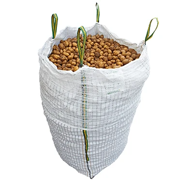 4 Loop Plastic FIBC Bags Food Grade Jumbo Tons Bulk Bags for 1000kg & 1500kg Loading Weight Woven PP & Tubular