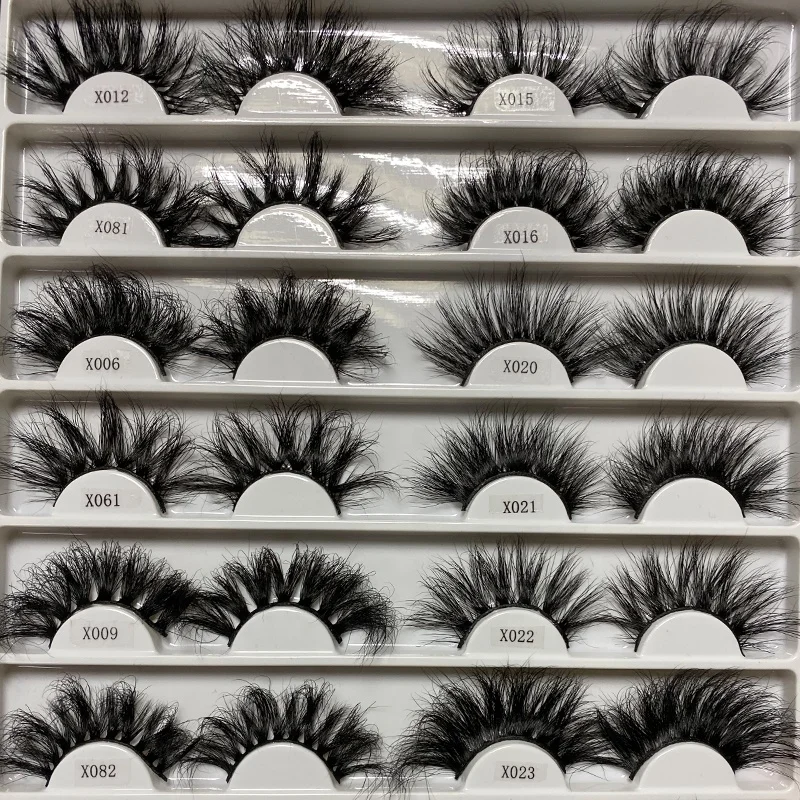 Factory Price Dramatic 25mm Bottom Full Strip Lashes 3d Mink Eyelashes Wholesale Mink Eyelash Custom Label