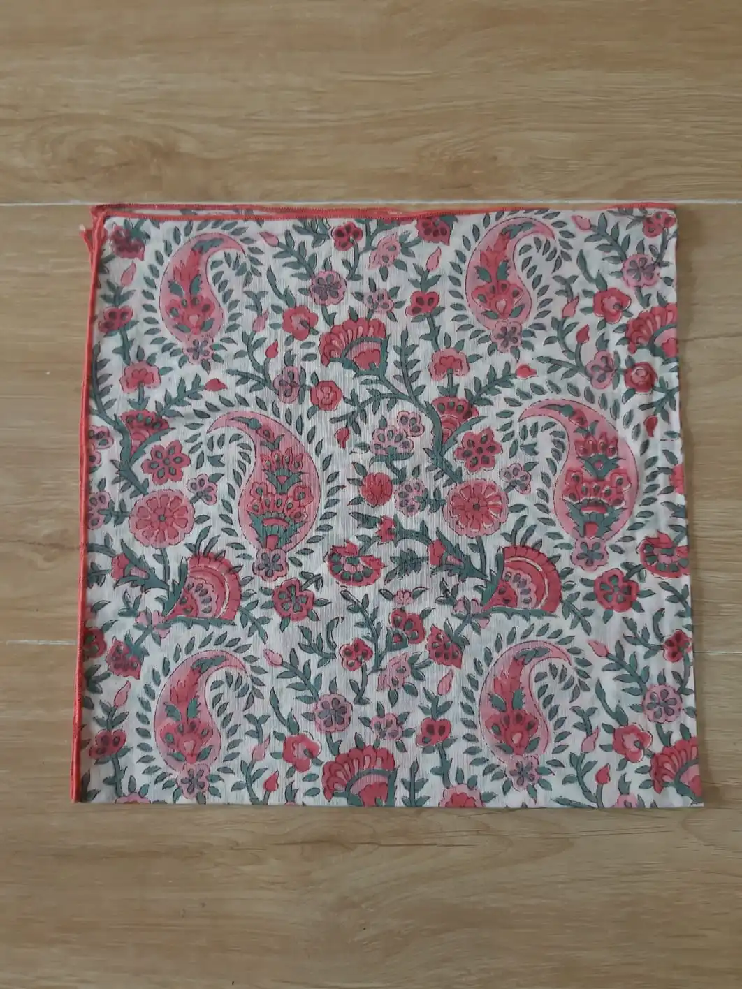 Wholesale Hand Block Printed Fabric Napkins With Handmade Embroidery Edge Napkins Dinning Table Furnishing Wedding & House Party