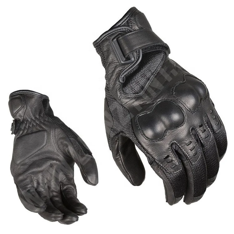 Waterproof Knuckle Protection Motorcycle Gloves Made Top Quality Racing Genuine Leather Gloves Motorbike Gloves