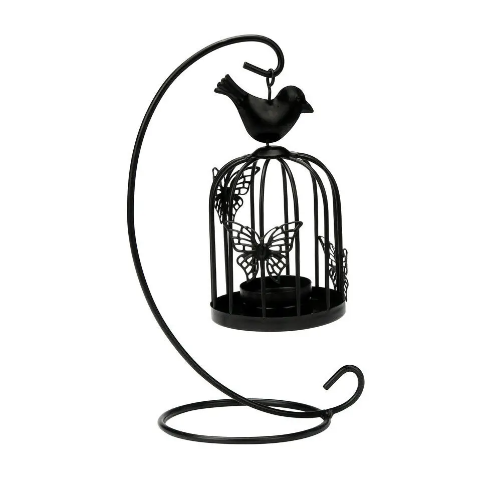 Metal Hanging Bird Butterfly Cage Tea Light Candle Holder For Home Garden Decoration Indian Handmade Customize Wholesale Price