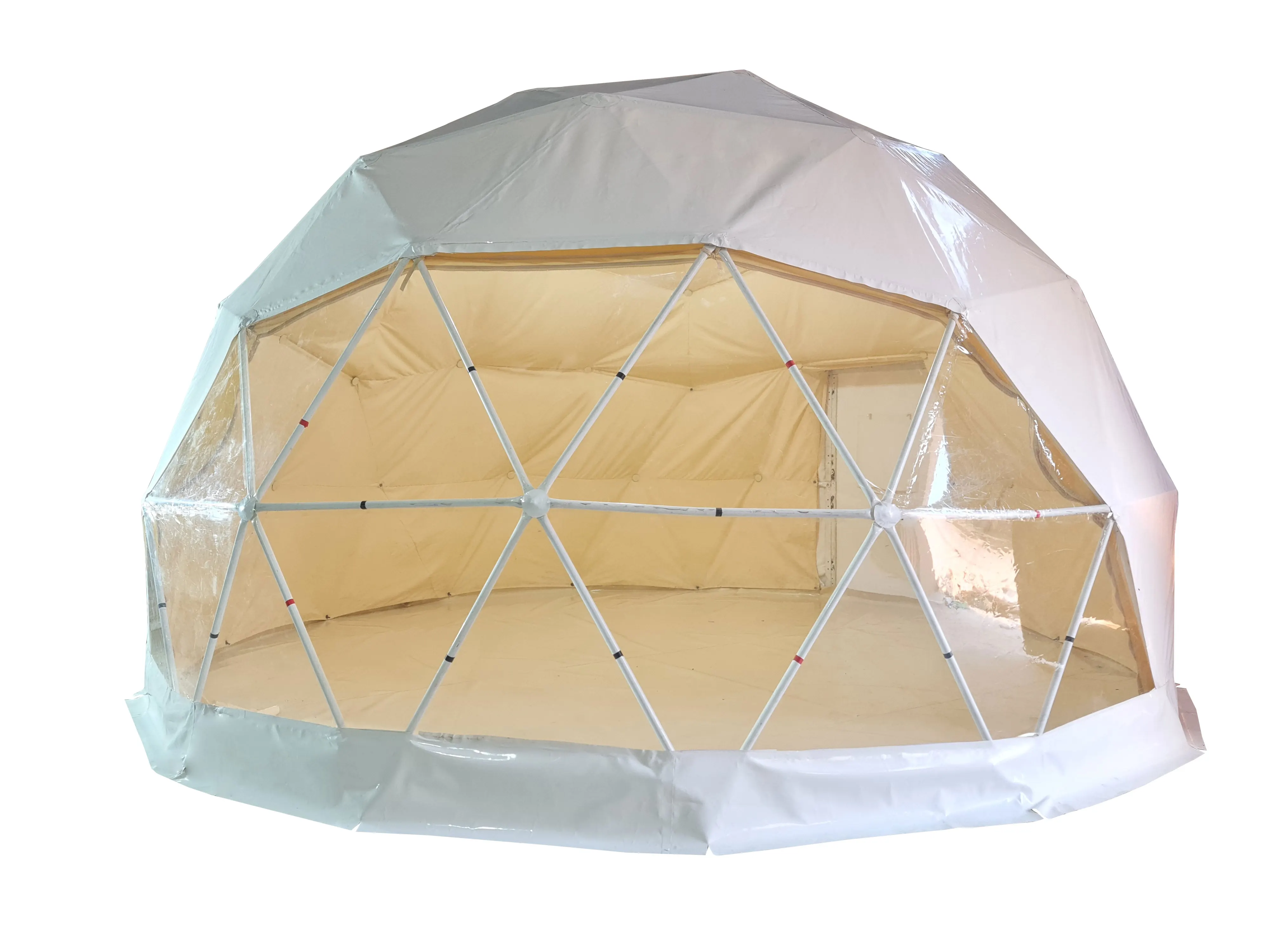 Luxury Geodesic Dome Glamping Tent For Outdoors with Sunlight-Windows Geodesic Tent For Outdoor Event Party Wedding Camping