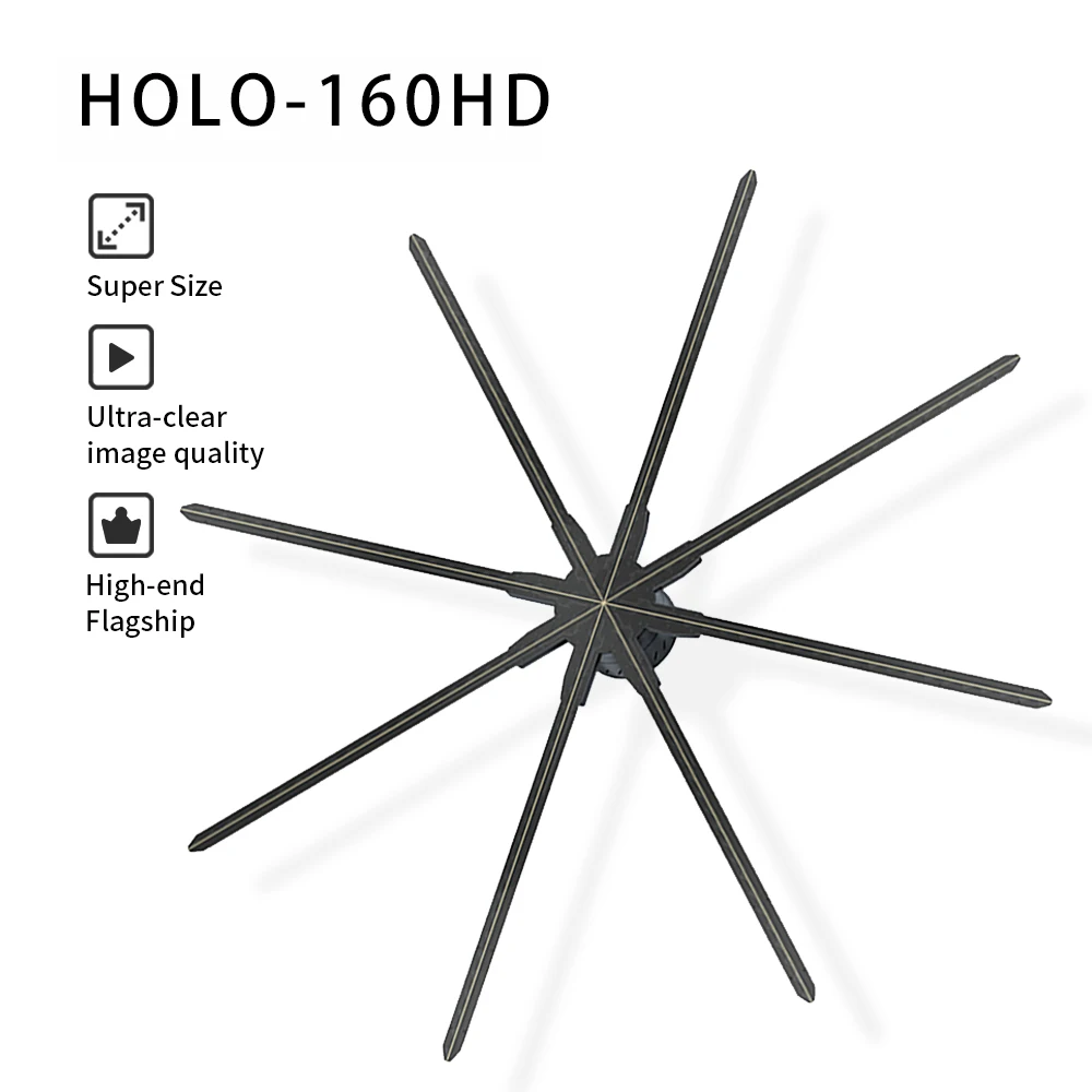 Giwox largest 3d led fan high resolution biggest synchronization 3d hologram fan for outdoor advertising