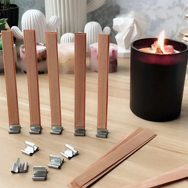 High Quality 10Mm * 80Mm Long Home Decoration Brown Candel Wick With Customized Packing