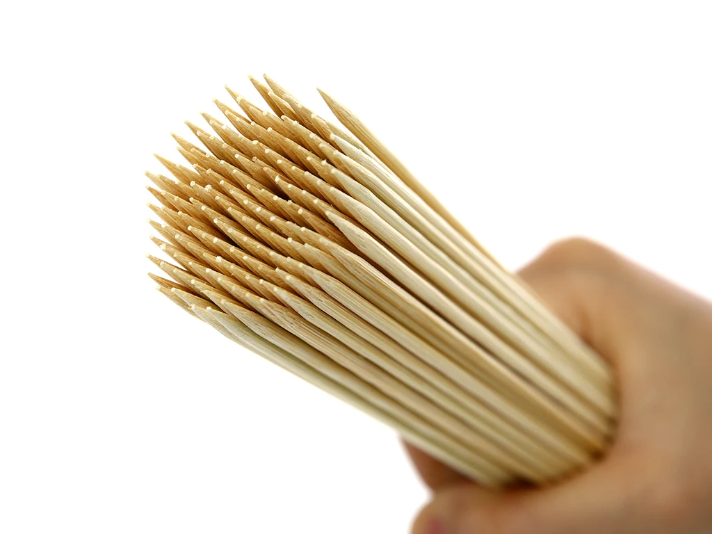 Wholesale Wooden Barbecue Sticks Custom Logo Food Bbq Bamboo