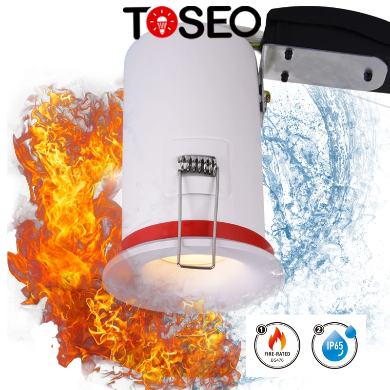 TOSEO Customized ip65 Waterproof Ceiling Light Die cast Aluminium fire rated downlight