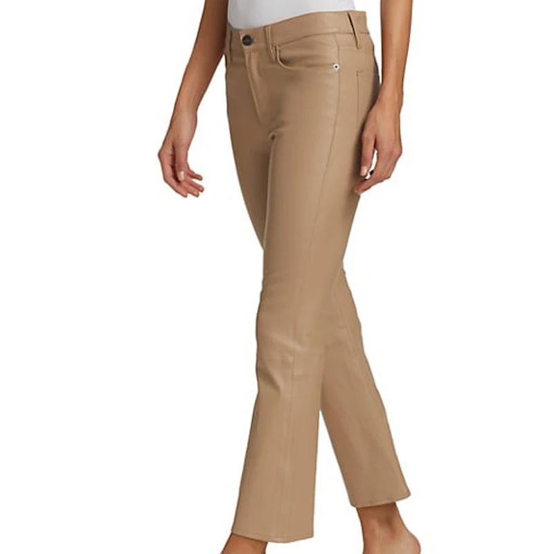 Get Your Street Swagger On with Hip Hop Style Camel PU Pants Perfect for Casual Wear and All Matching Looks