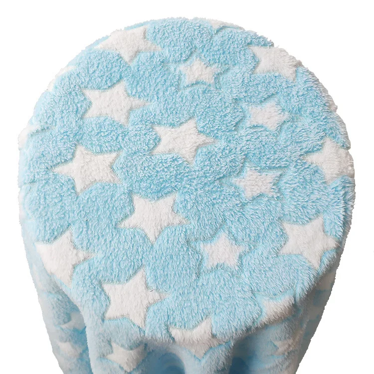 
Double-sided Stretch plush five-pointed double side star printing pajamas blanket hometextile fabric 