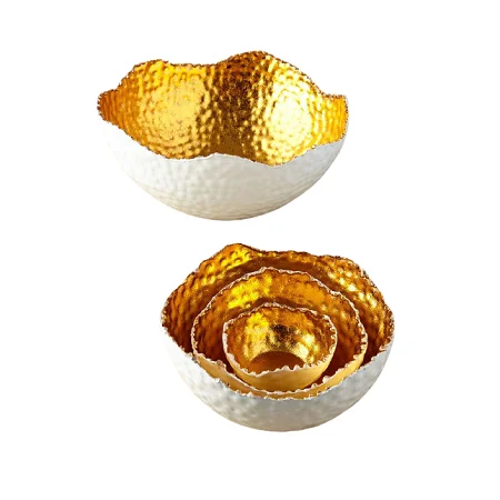 Brass Gold Plated Serving Bowls For Kitchen Table Decor Snacks Food Fruits Bowl At Competitive Price