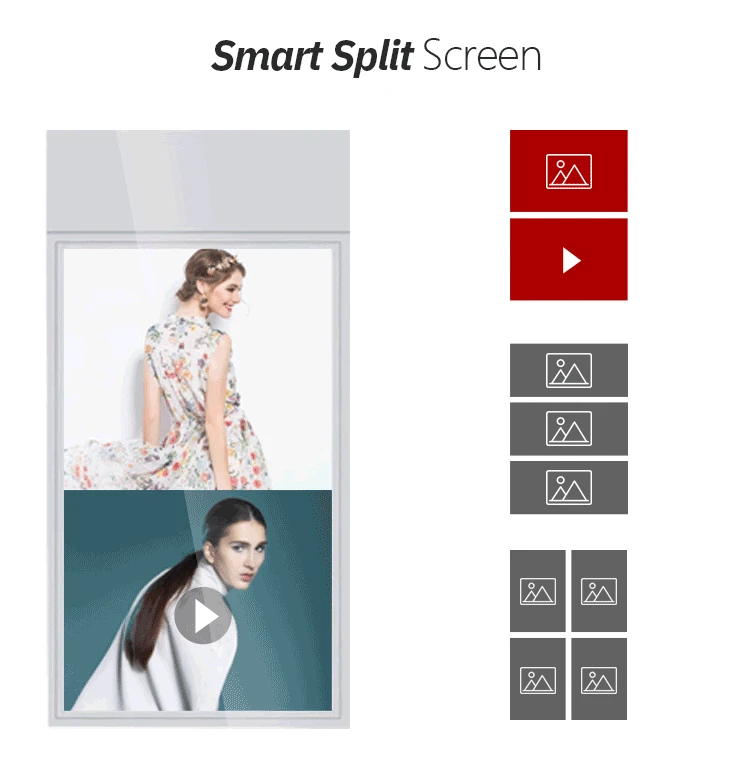 43Inch Advertisement Window Display Double Screen Machine Sided Led Window Display For Store