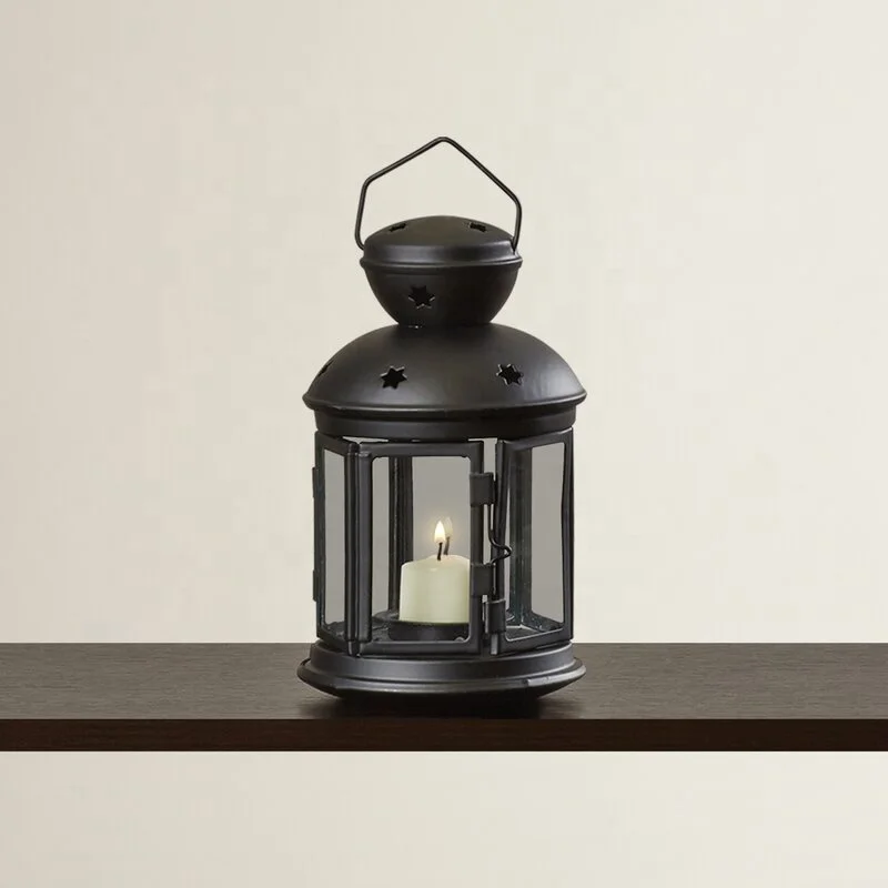 Table Candle Lantern Set of 2 Moroccan massive design natural metal for home or office decoration Customizable