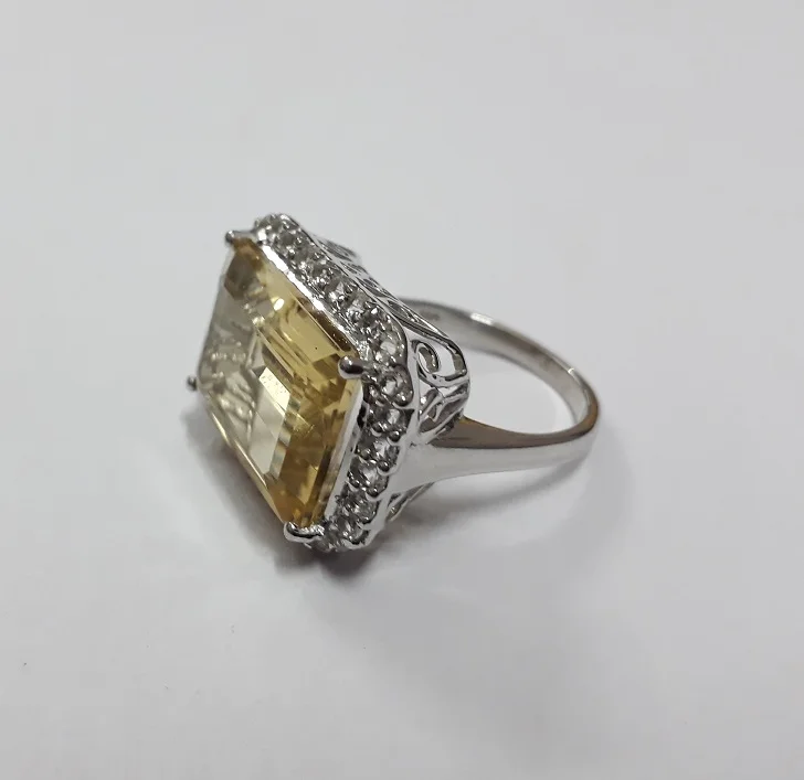 925 sterling silver citrine ring
