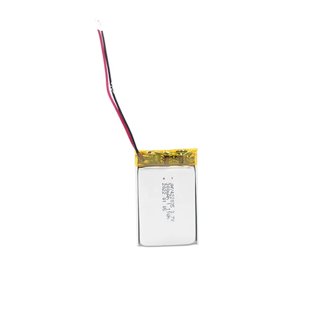 Factory Made JHY practical polymer 422035 3.7V 300mAh Digital battery for Camera
