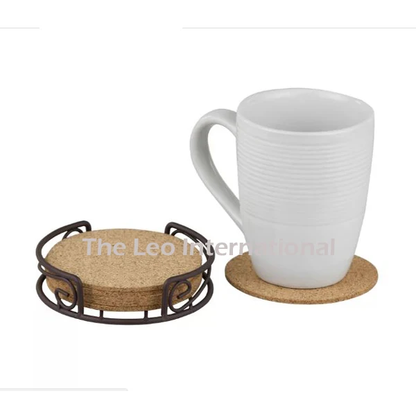 Decorative Coasters and Wood Material Printed Set of 4 for Tea Cups Coffee Mugs Water Glasses Cans 5x5x0.5 Inch