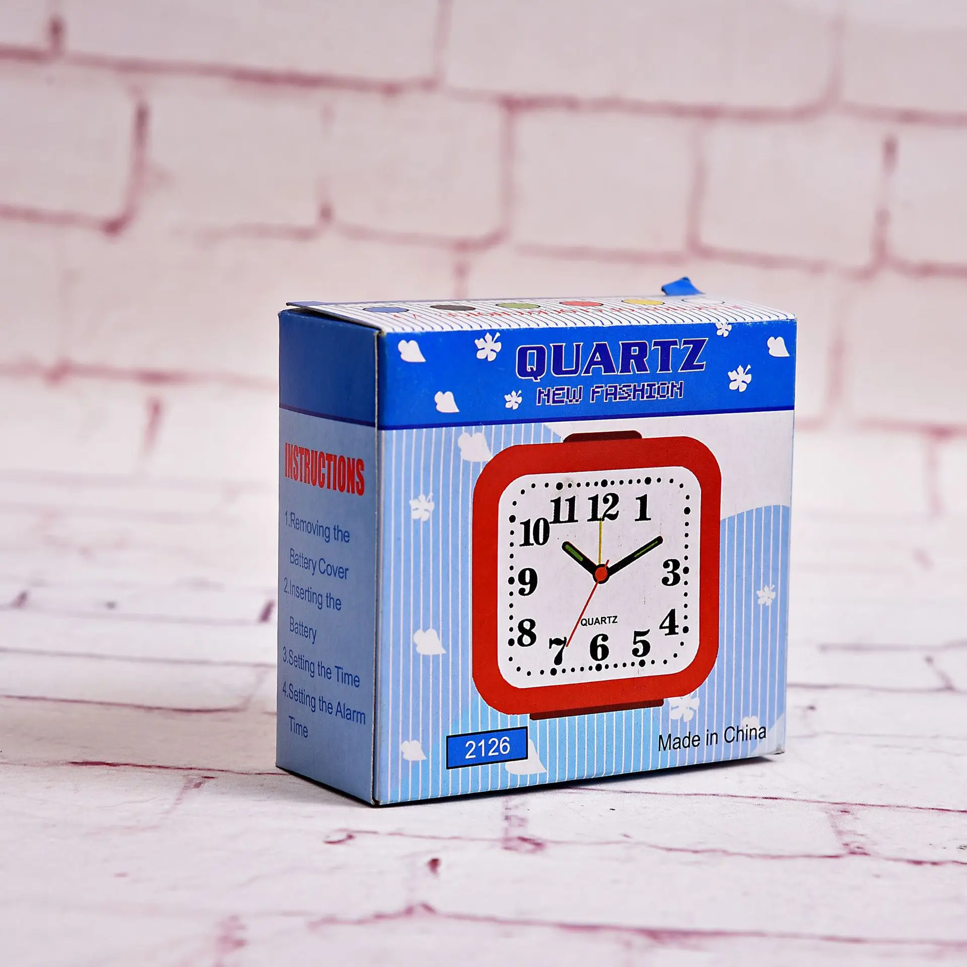 T117 Movement With Hands O Alarm Desktop Gear Table Office Desk Alarm Tabletop Box Quartz Clock