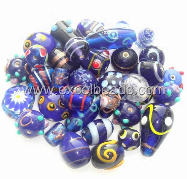 Glass Beads Mix - Fancy Beads Lime Green Combination 1 kg packs wholesale